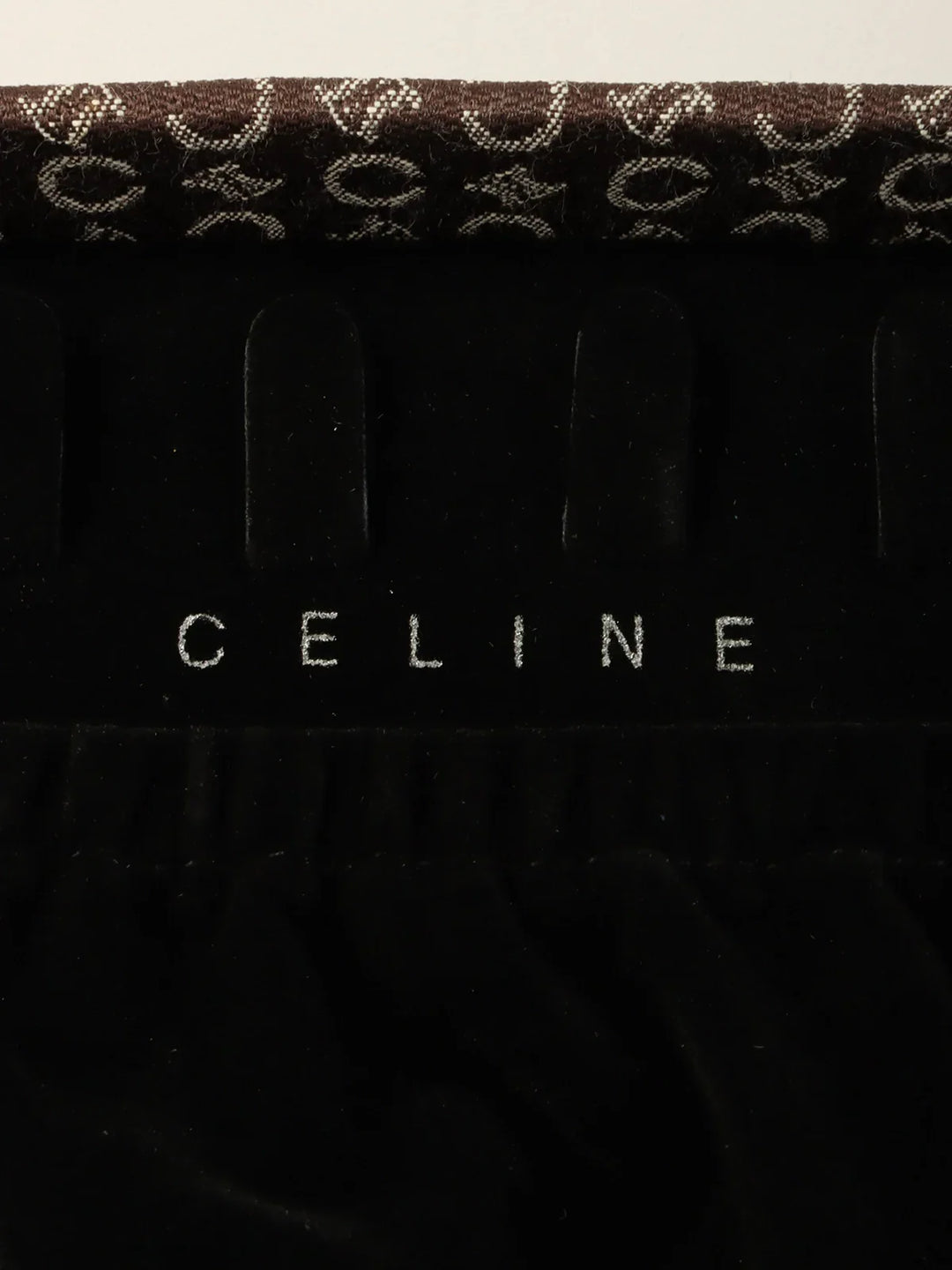 Celine C Macadam Pattern Jewelry Case Brown