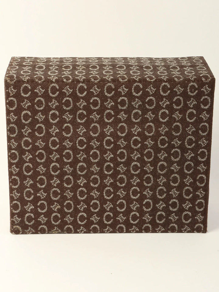 Celine C Macadam Pattern Jewelry Case Brown