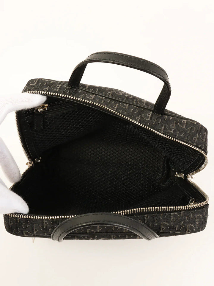 Top quality Dior Trotter Pattern Mini Hand Bag Black