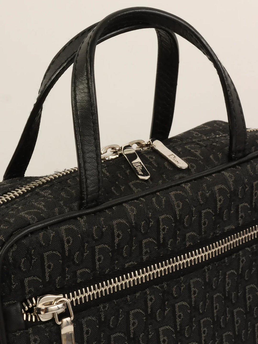 Top quality Dior Trotter Pattern Mini Hand Bag Black