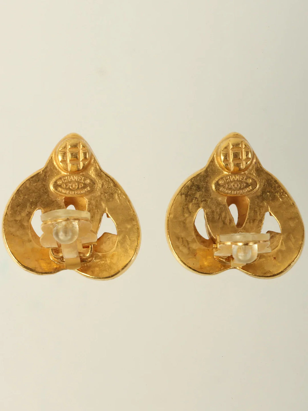 Chanel 1997 Made Design Cut-Out Cc Mark Earrings