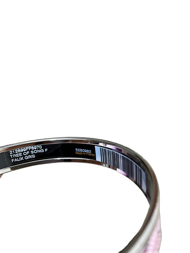 Top quality Hermes Tree of Song Printed Enamel Narrow Bracelet NEW