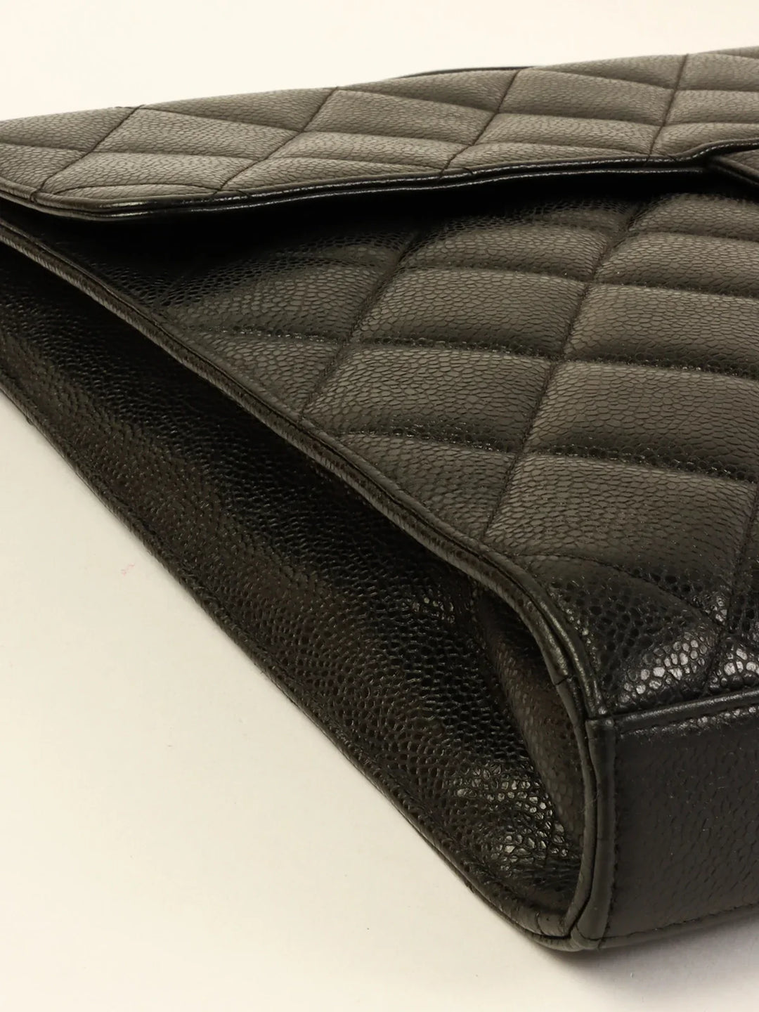 Chanel Caviar Skin Turn-Lock Briefcase Black