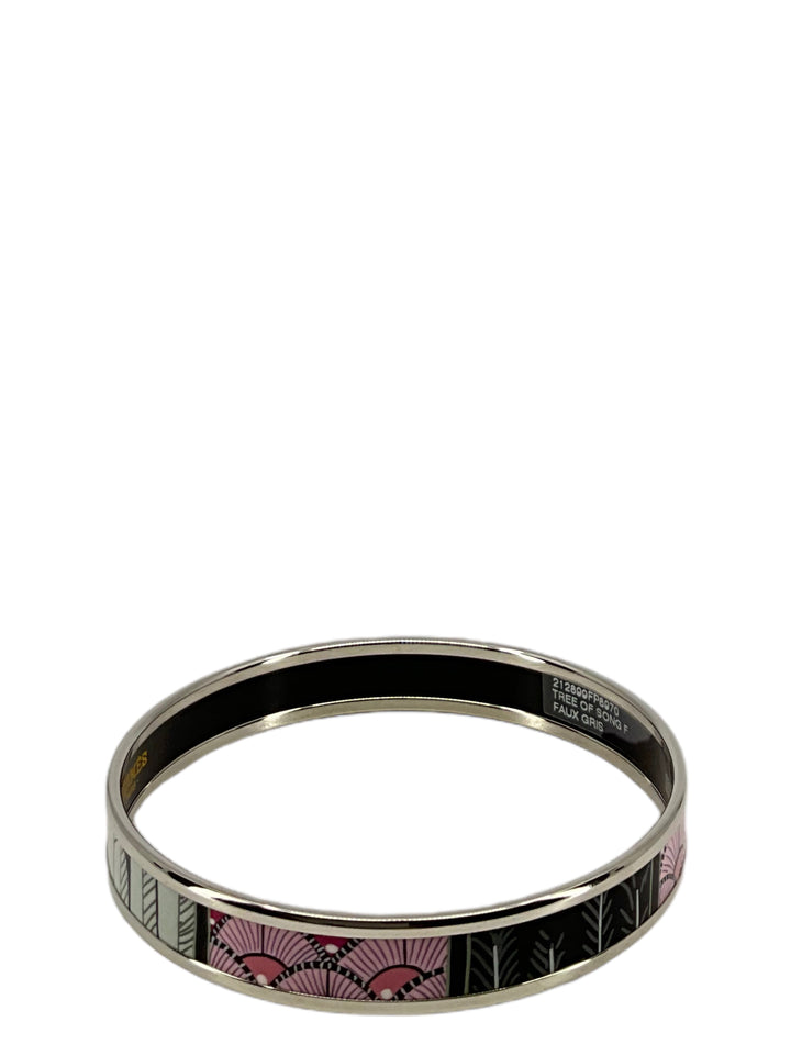 Top quality Hermes Tree of Song Printed Enamel Narrow Bracelet NEW