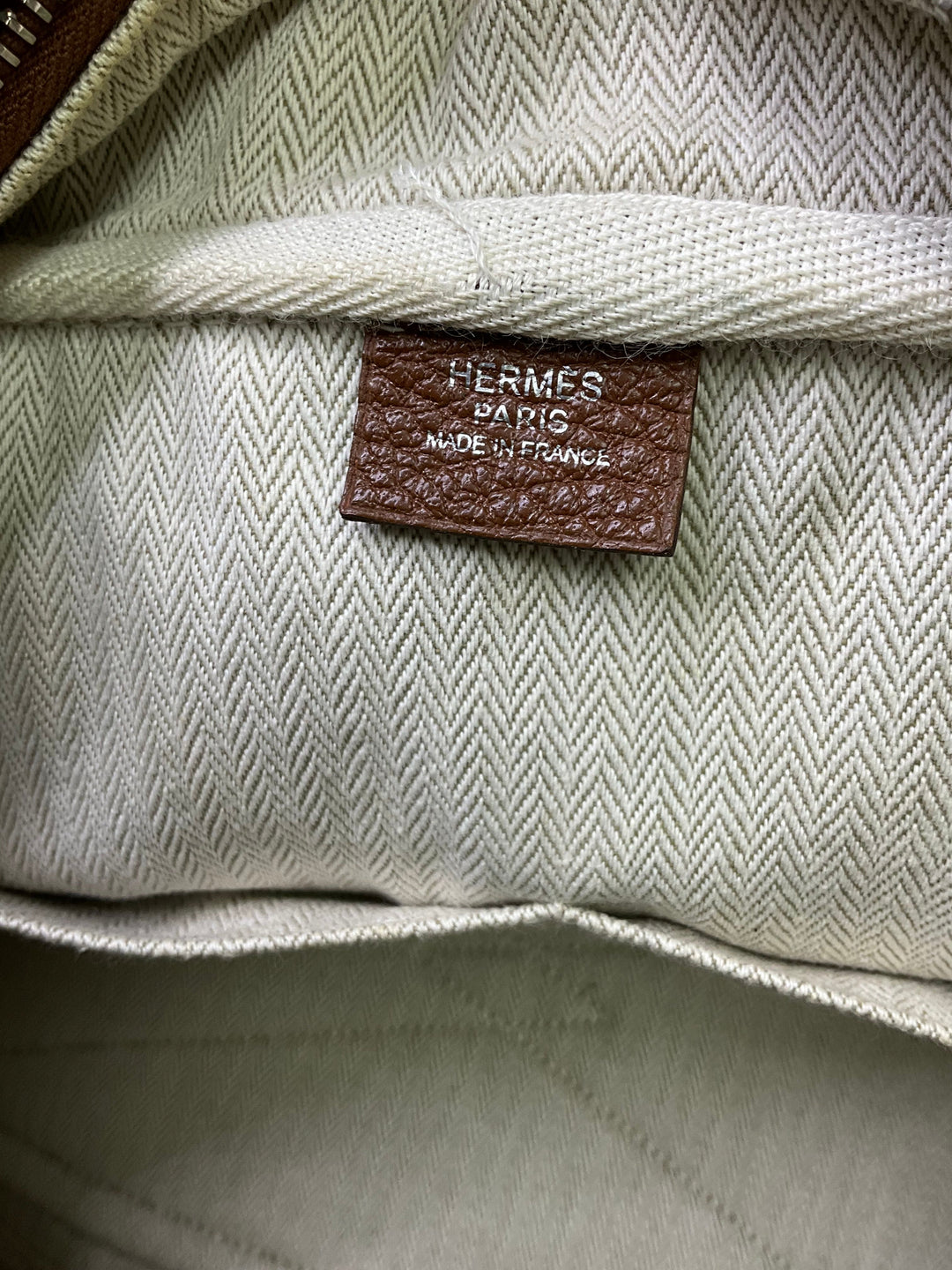 Top quality Hermes Victoria Printed Toile And Brown Leather Bag