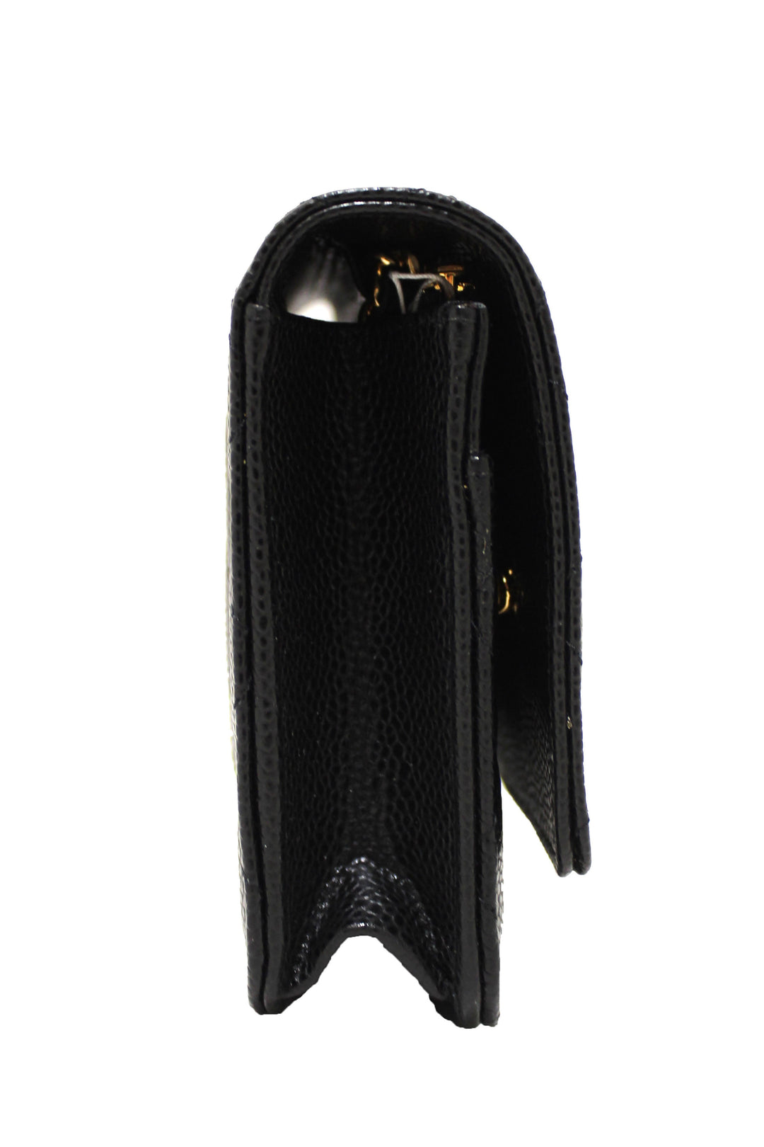 NEW Top Quality Chanel Black Quilted Caviar Leather Wallet On Chain WOC Messenger Bag