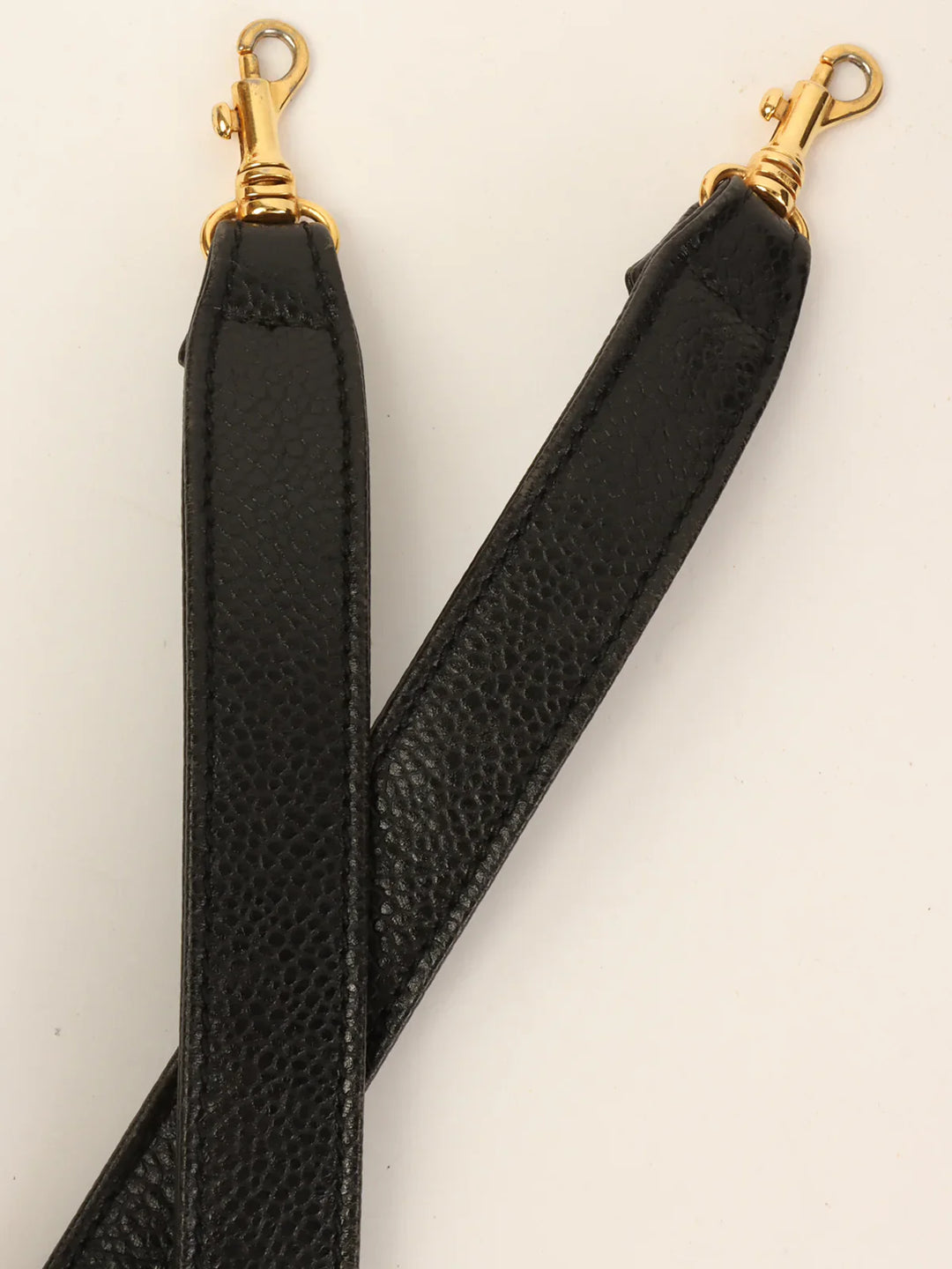 Chanel Around 1997 Made Caviar Skin Cc Mark Stitch 2Way Vanity Black