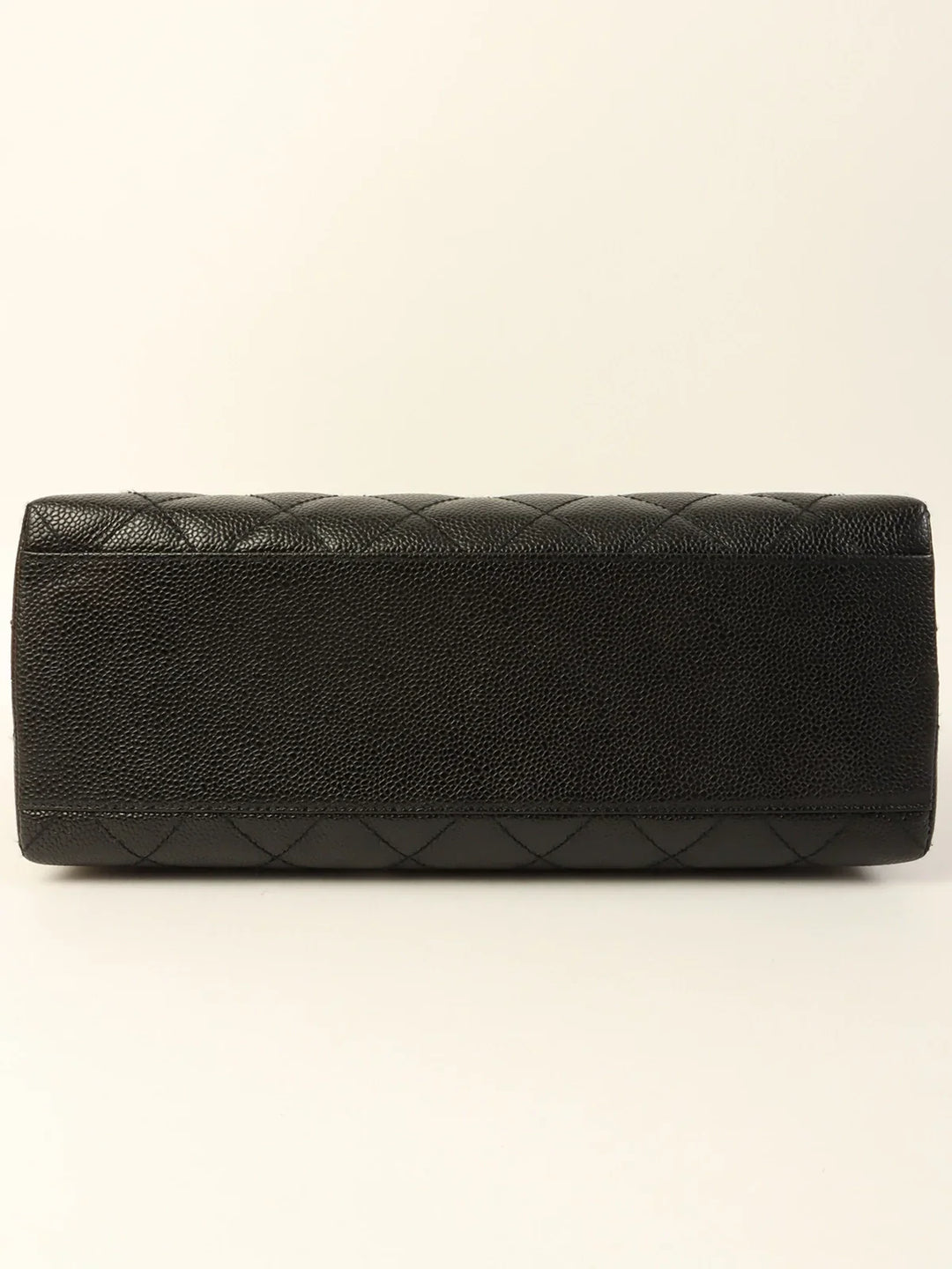 Chanel Around 2001 Made Caviar Skin Turn-Lock Top Handle Bag Black