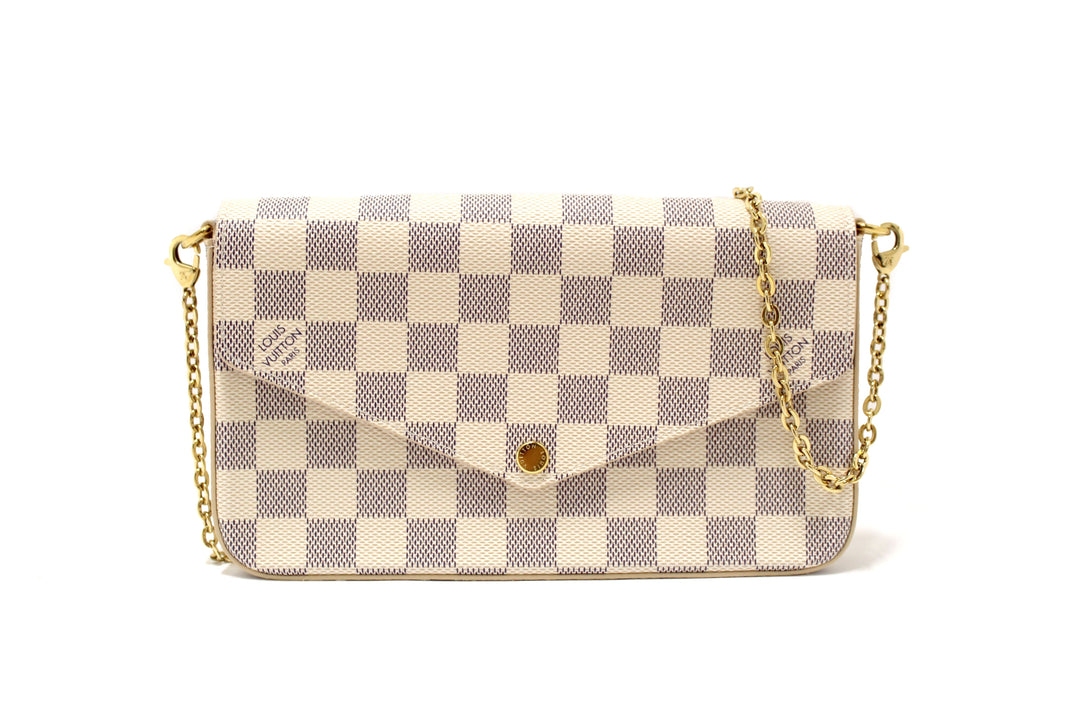 NEW Louis Vuitton Damier Azur Felicie Pochette Crossbody Bag | Italystation.com