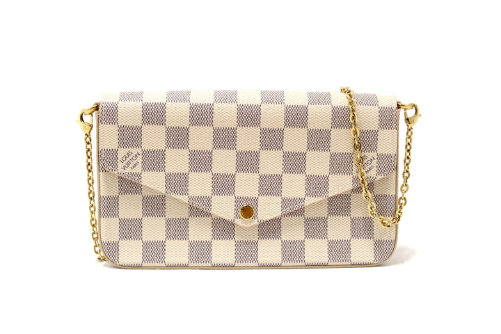 NEW Louis Vuitton Damier Azur Felicie Pochette Crossbody Bag | Italystation.com
