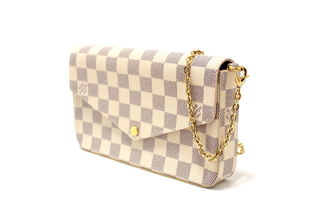 NEW Louis Vuitton Damier Azur Felicie Pochette Crossbody Bag