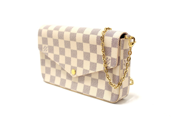 NEW Louis Vuitton Damier Azur Felicie Pochette Crossbody Bag