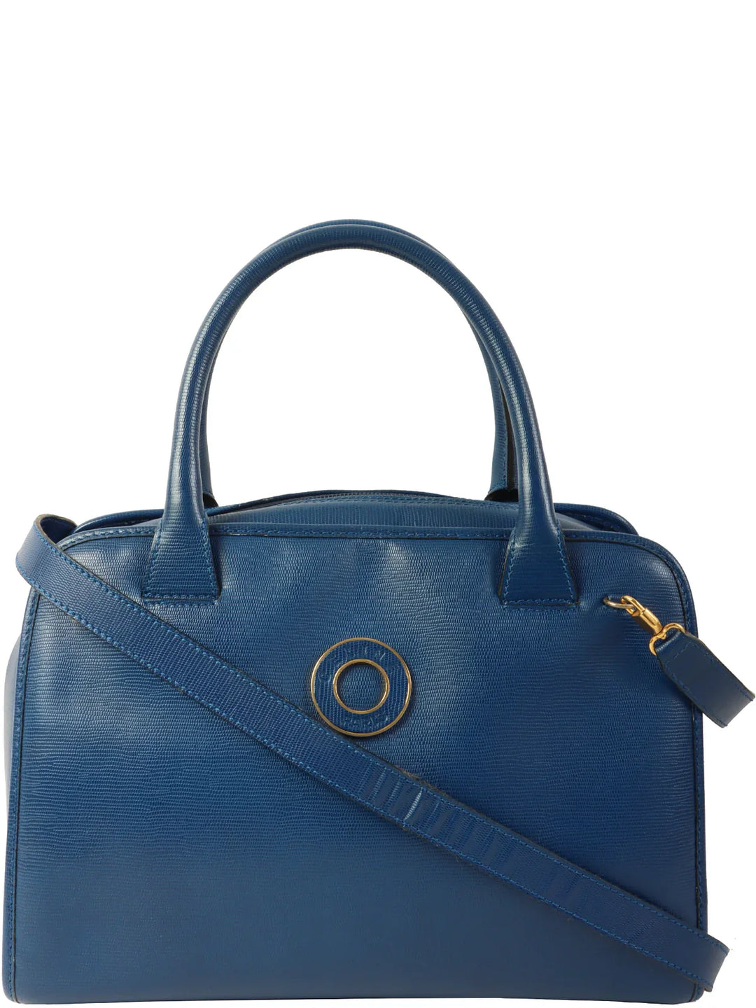 Celine Circle Logo Plate 2Way Bag Blue
