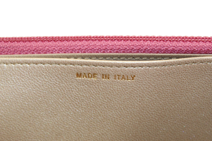 Top Quality Chanel Pink Camellia Lambskin Leather Wallet On Chain/Clutch Bag