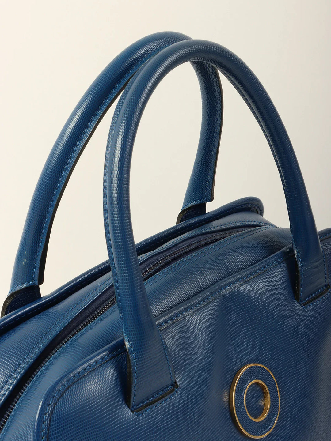 Celine Circle Logo Plate 2Way Bag Blue