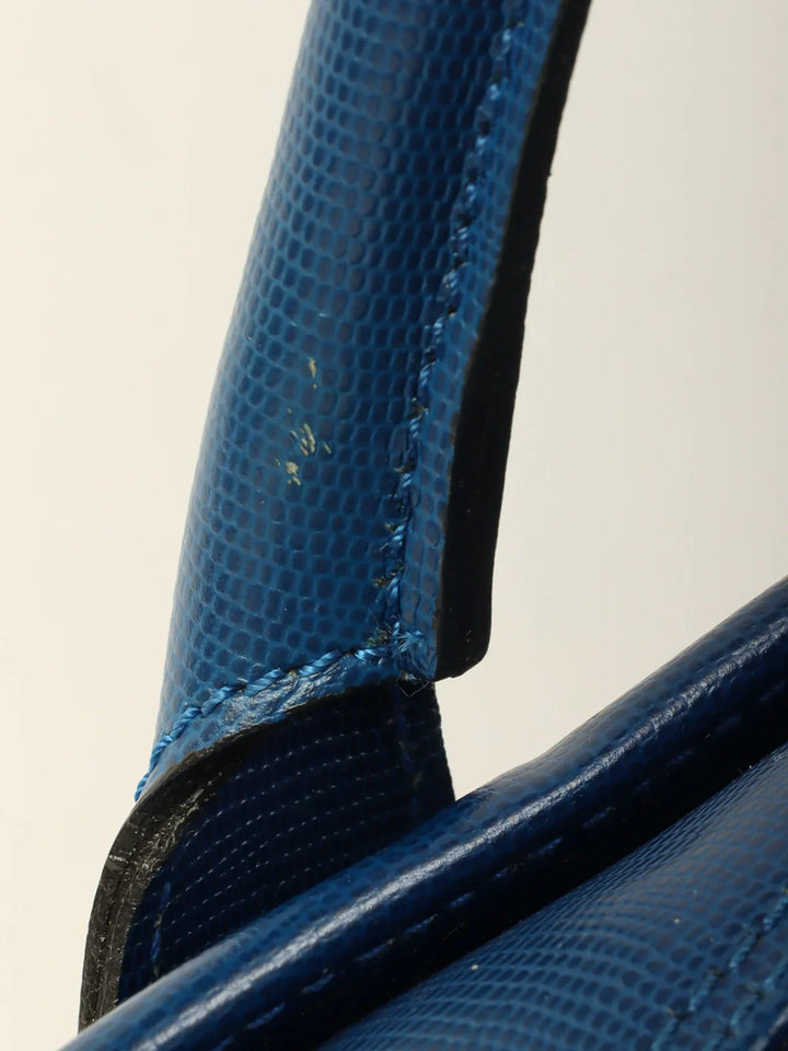 Celine Circle Logo Plate 2Way Bag Blue