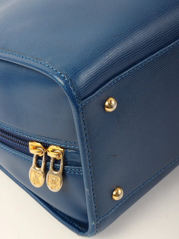 Celine Circle Logo Plate 2Way Bag Blue