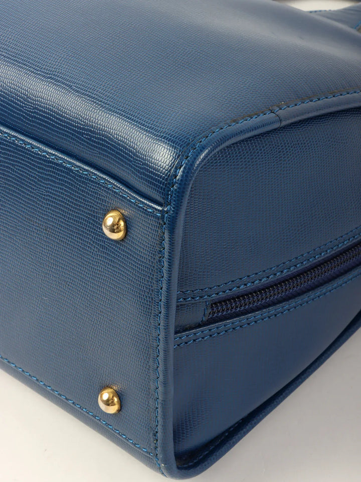 Celine Circle Logo Plate 2Way Bag Blue