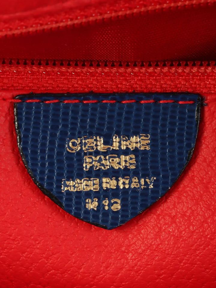 Celine Circle Logo Plate 2Way Bag Blue