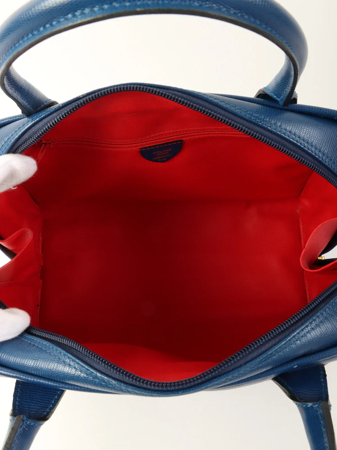 Celine Circle Logo Plate 2Way Bag Blue