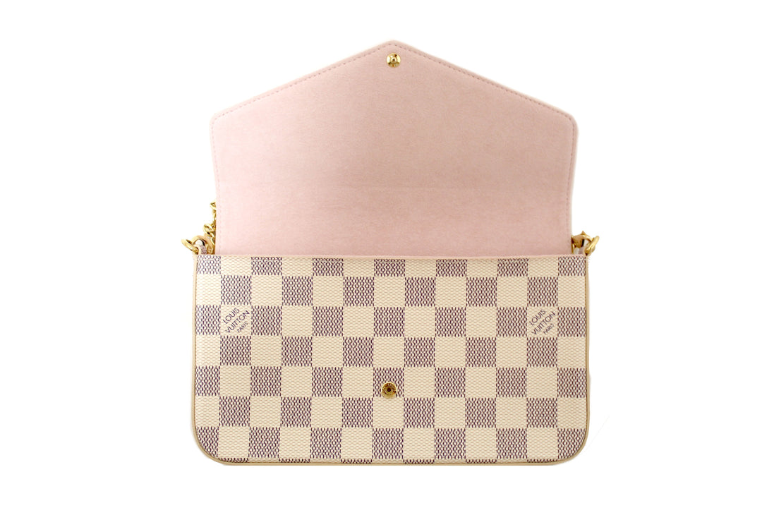 NEW Louis Vuitton Damier Azur Felicie Pochette Crossbody Bag