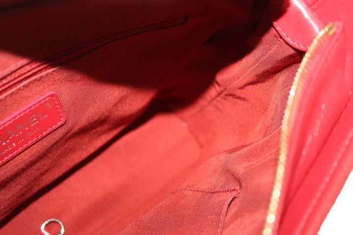 Top Quality Chanel Red Aged Calfskin Leather Small Gabrielle Hobo Crossbody Bag