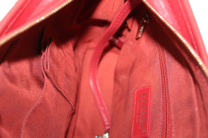 Top Quality Chanel Red Aged Calfskin Leather Small Gabrielle Hobo Crossbody Bag