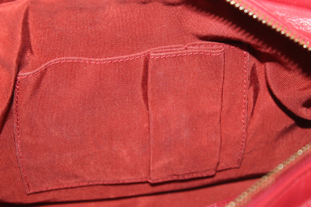 Top Quality Chanel Red Aged Calfskin Leather Small Gabrielle Hobo Crossbody Bag