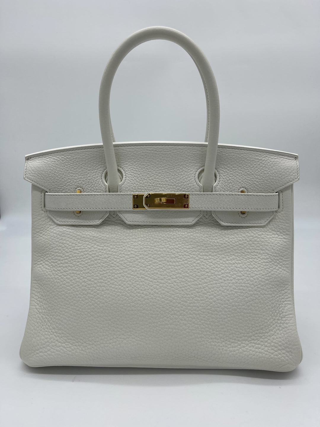 Top quality Hermes Birkin 30 White Togo Gold Hardware