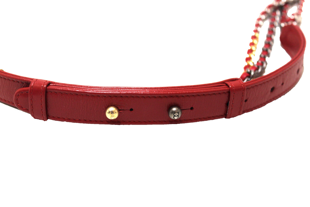 Top Quality Chanel Red Aged Calfskin Leather Small Gabrielle Hobo Crossbody Bag