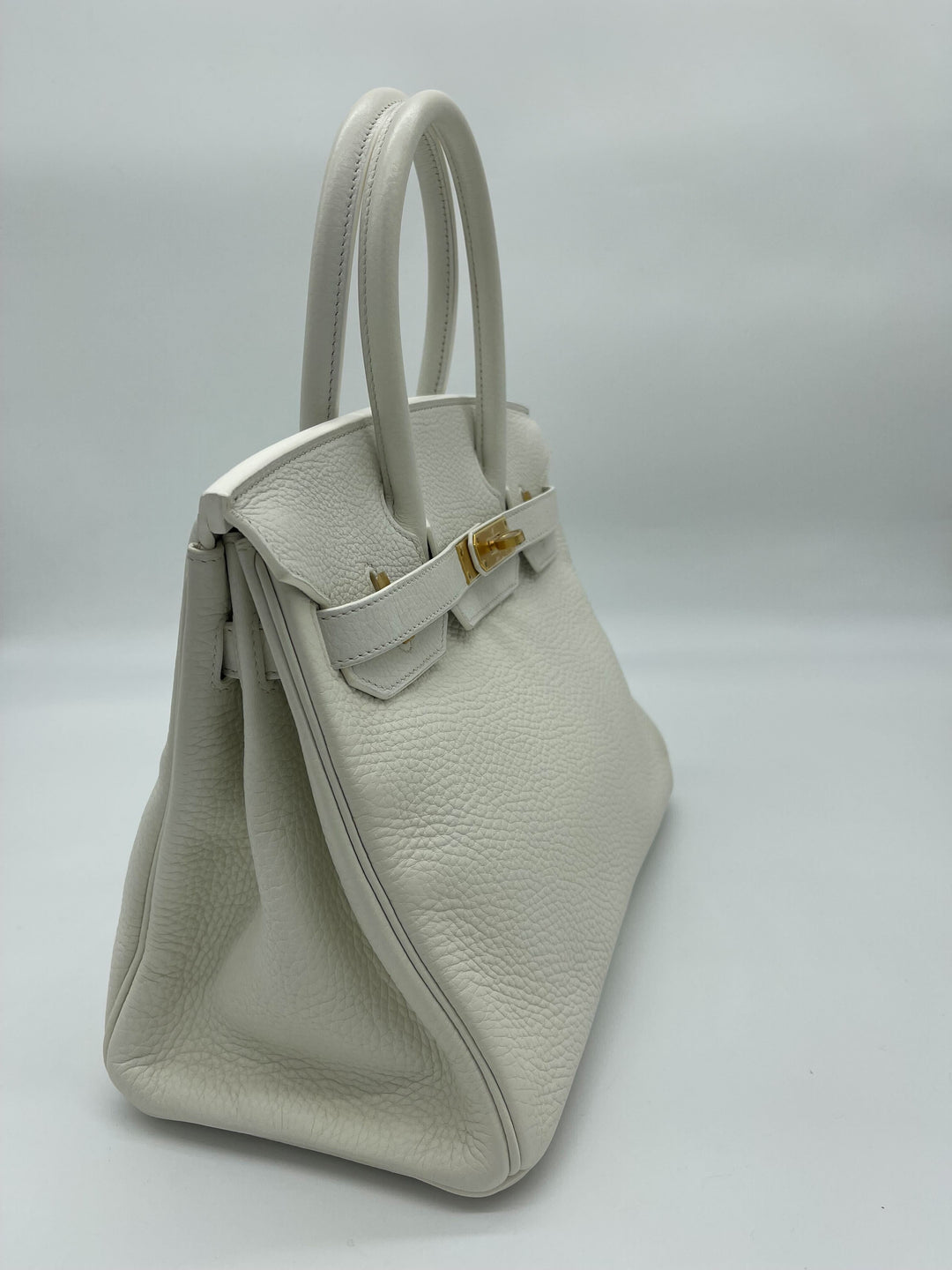 Top quality Hermes Birkin 30 White Togo Gold Hardware