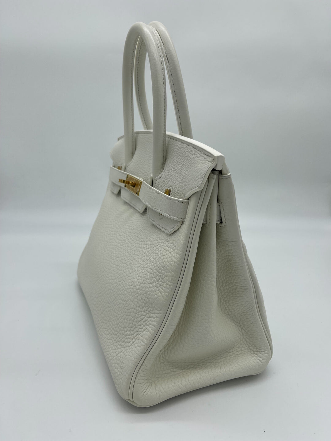 Top quality Hermes Birkin 30 White Togo Gold Hardware