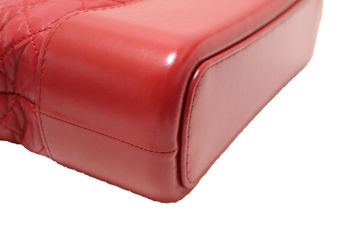 Top Quality Chanel Red Aged Calfskin Leather Small Gabrielle Hobo Crossbody Bag