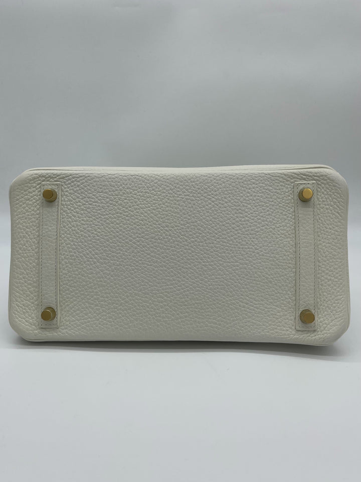 Top quality Hermes Birkin 30 White Togo Gold Hardware