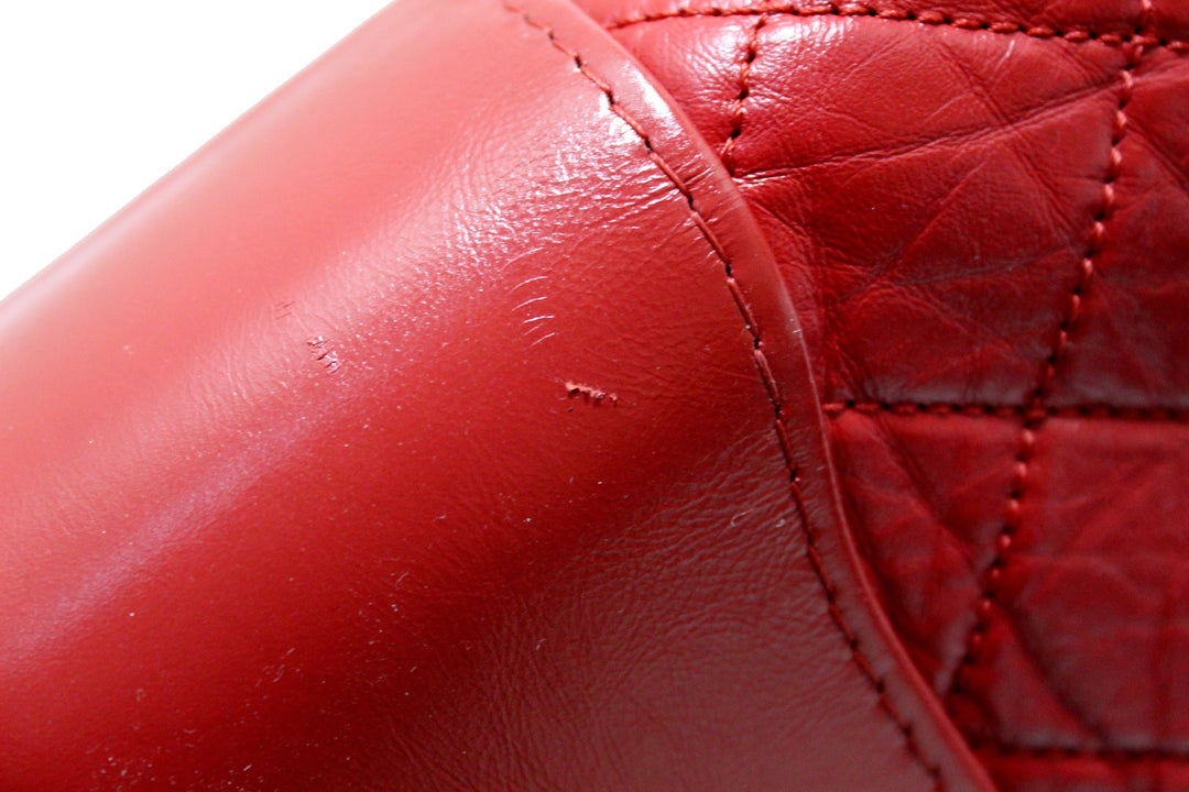 Top Quality Chanel Red Aged Calfskin Leather Small Gabrielle Hobo Crossbody Bag