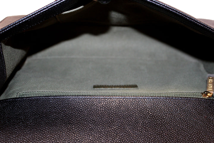 Top Quality Chanel Black Quilted Caviar Leather New Medium Boy Shoulder Bag