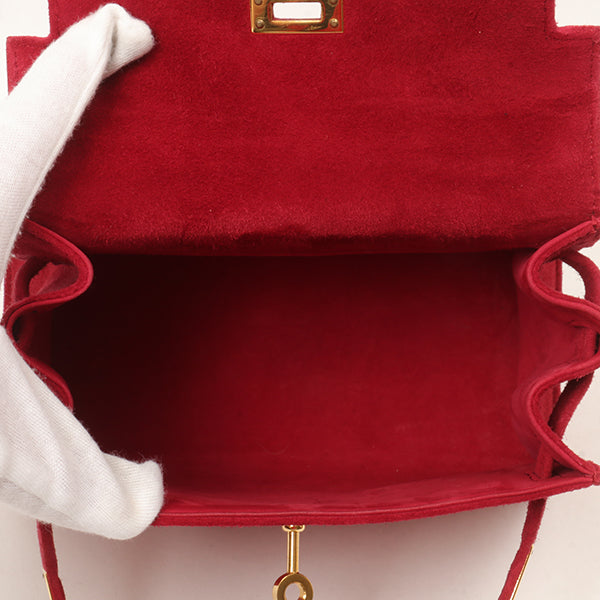 Top quality Hermes 1998 Made Debris Mini Kelly Bag Rouge Grenat
