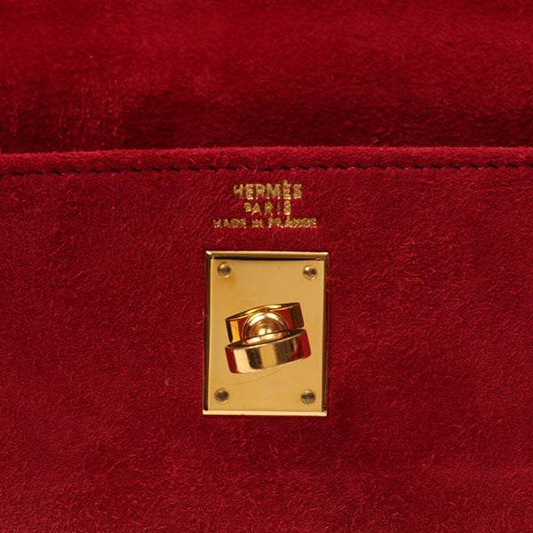 Top quality Hermes 1998 Made Debris Mini Kelly Bag Rouge Grenat