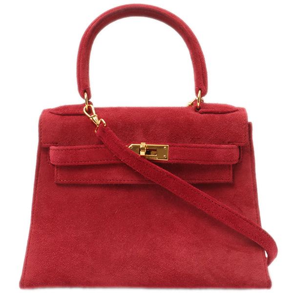 Top quality Hermes 1998 Made Debris Mini Kelly Bag Rouge Grenat
