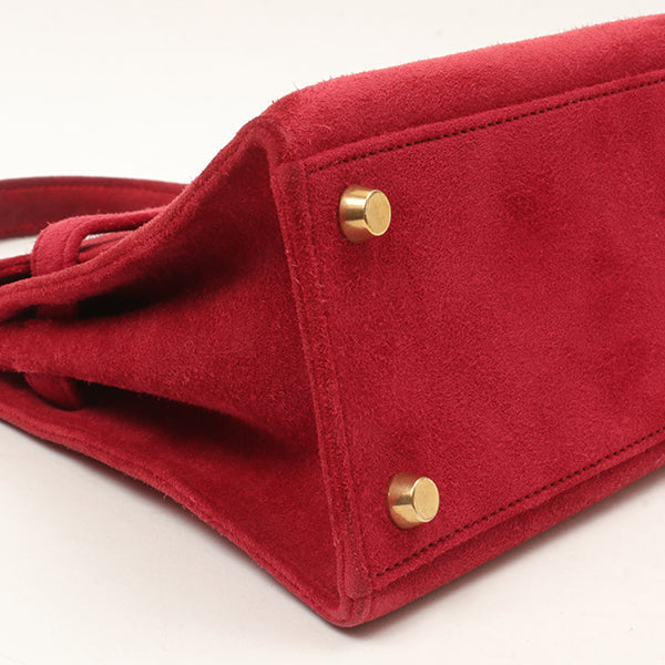 Top quality Hermes 1998 Made Debris Mini Kelly Bag Rouge Grenat