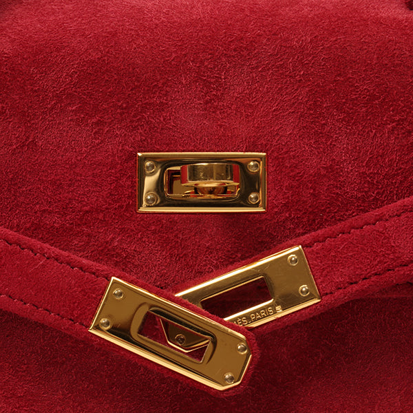 Top quality Hermes 1998 Made Debris Mini Kelly Bag Rouge Grenat