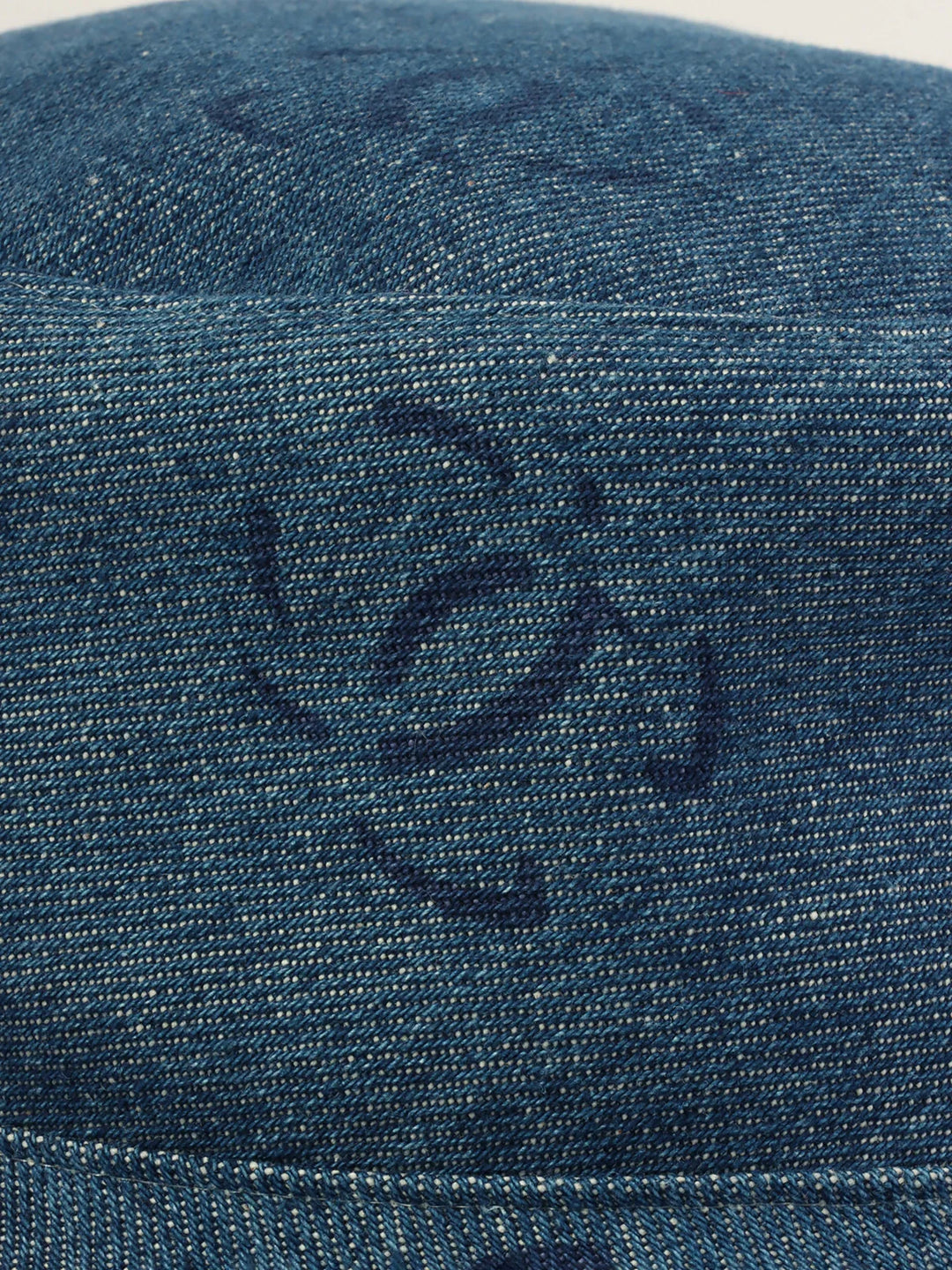 Chanel 2002 Made Cc Mark Print Denim Hat Indigo