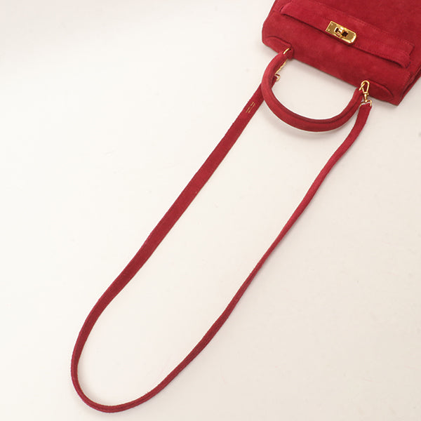 Top quality Hermes 1998 Made Debris Mini Kelly Bag Rouge Grenat