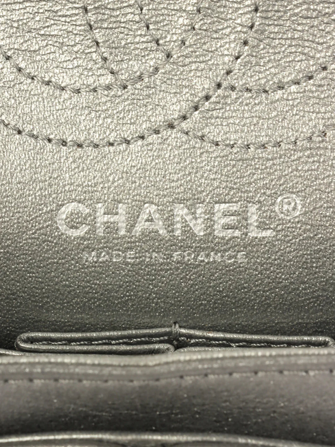 Chanel Around 2007 Made 2.55 Icon Charm Chain Bag Mini Metallic Silver
