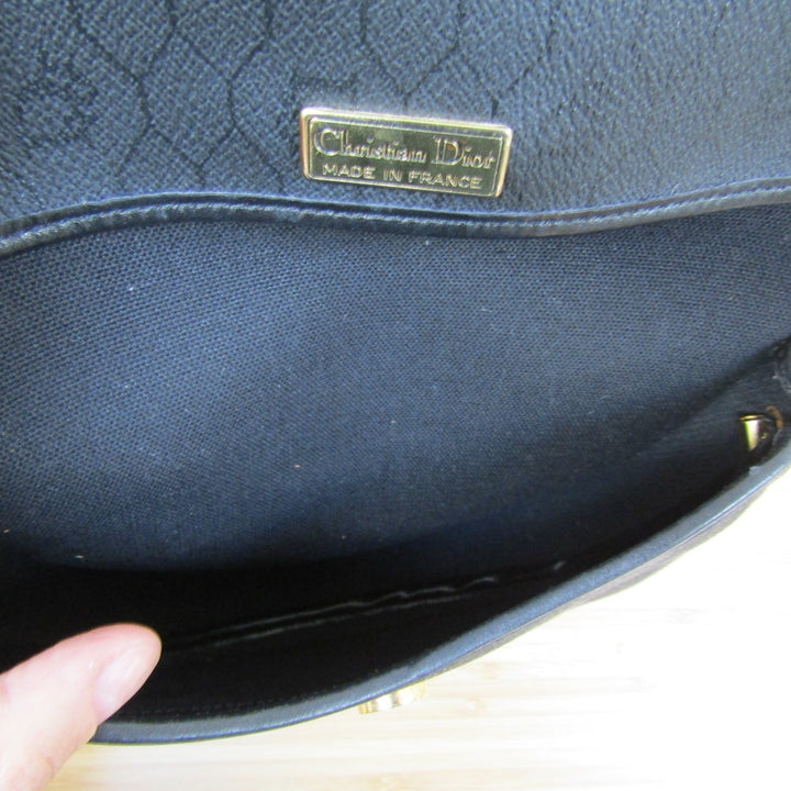 CHRISTIAN Top quality Dior Crossbody Bag in Black Canvas