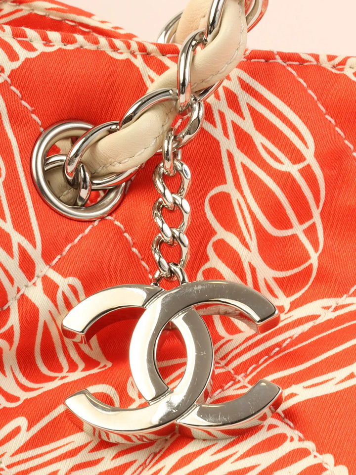 Chanel Around 2008 Made Cc Mark Charm Multi Motif Shoulder Bag Red