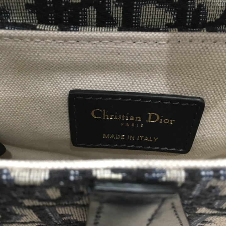 CHRISTIAN Top quality Dior Top quality Dior Navy Canvas Saddle Handbag Sku# 73720
