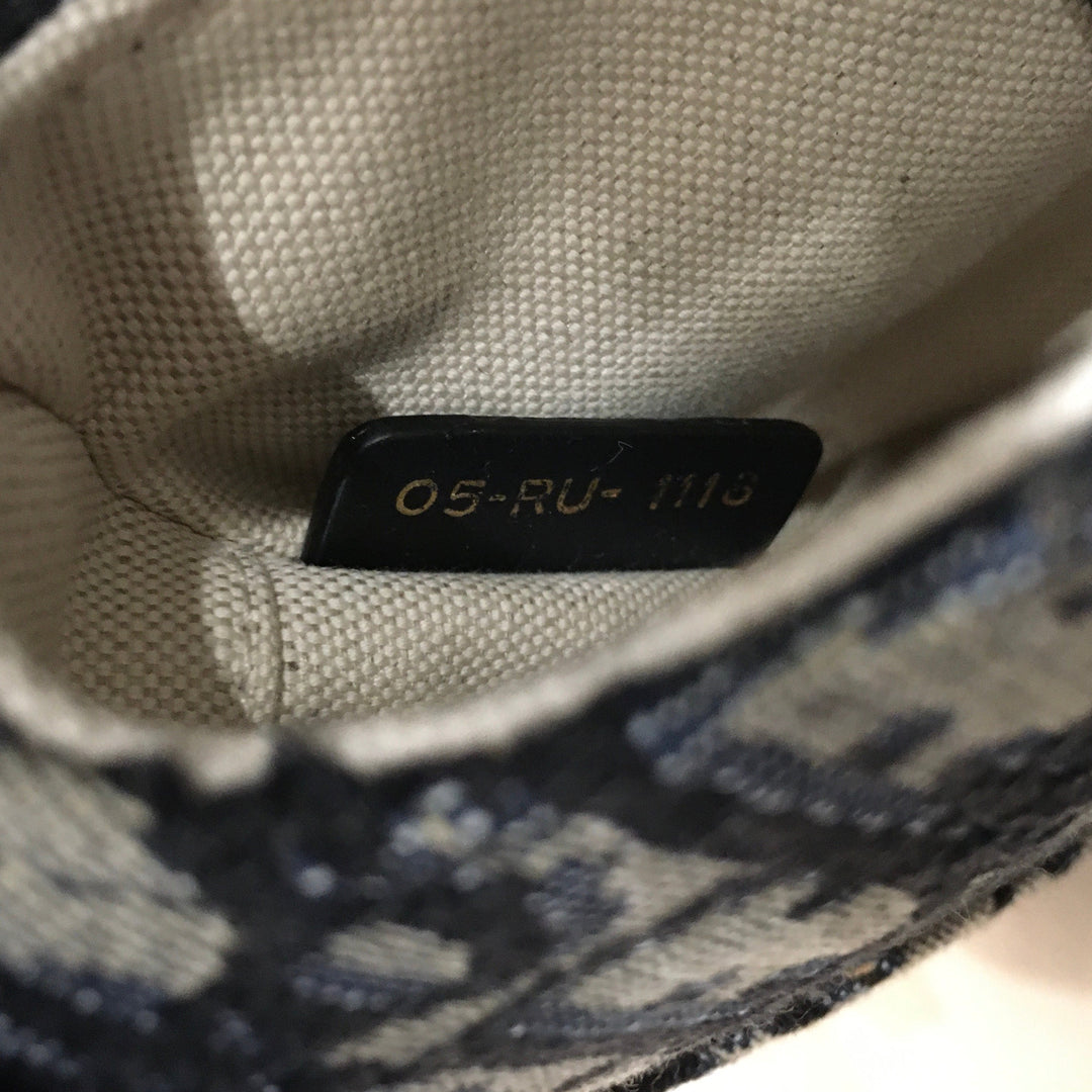 CHRISTIAN Top quality Dior Top quality Dior Navy Canvas Saddle Handbag Sku# 73720