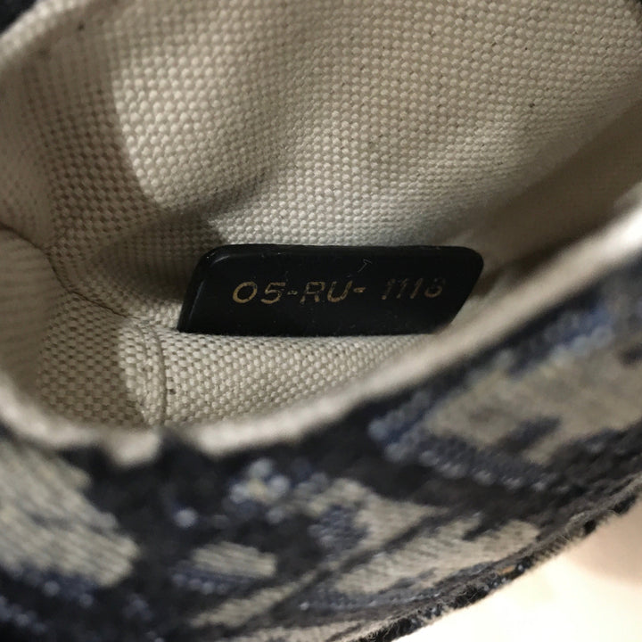 CHRISTIAN Top quality Dior Top quality Dior Navy Canvas Saddle Handbag Sku# 73720