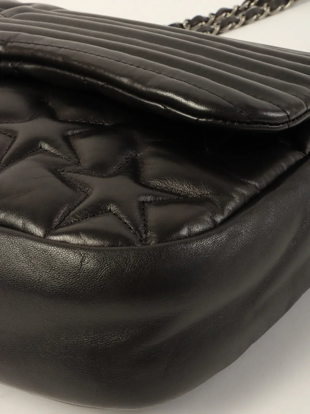 Chanel Around 2014 Made Star Turn-Lock Chain Bag Black